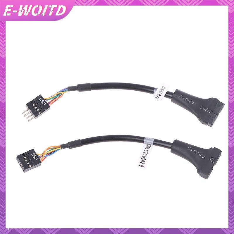 E-woitd Bo Mạch Chủ USB 3.0 Sang 2.0 Adapter Đầu Cáp Chuyển Đổi Mainboard Header Bridg HNVN