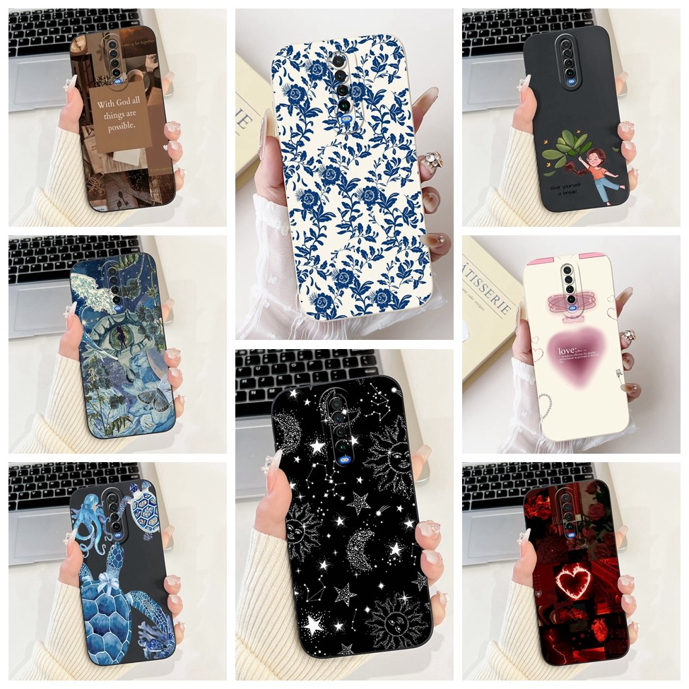 Vỏ Cho Redmi K30 K30i 5G Dành Cho Redmi K30 Ốp Lưng Hoa Thời Trang Sang Trọng Kawaii Mèo Dễ Thương Vỏ Chống Sốc