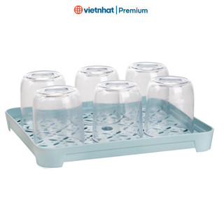 Khay úp cốc, khay trà, khay úp chén có rãnh thoát nước Việt Nhật K5658 Nhựa Việt Nhật Premium