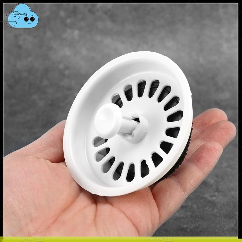 Khóa chặn chất thải thực phẩm Bộ lọc thoát nước bồn rửa 3.1 "Dia Nhựa đen trắng