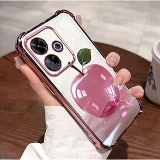 Thích hợp cho Redmi 13 Vỏ điện thoại Chất liệu pha lê Apple Thiết kế mới Đơn giản Vỏ điện thoại TPU trong suốt Giá cả phải chăng Chống sốc Chống trượt Chống vân tay bền