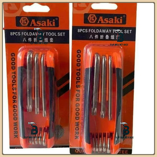 Bộ lục giác hoa thị gập 8 chi tiết Asaki  - Bộ lục giác xếp 8 trong 1 Asaki lục giác bông