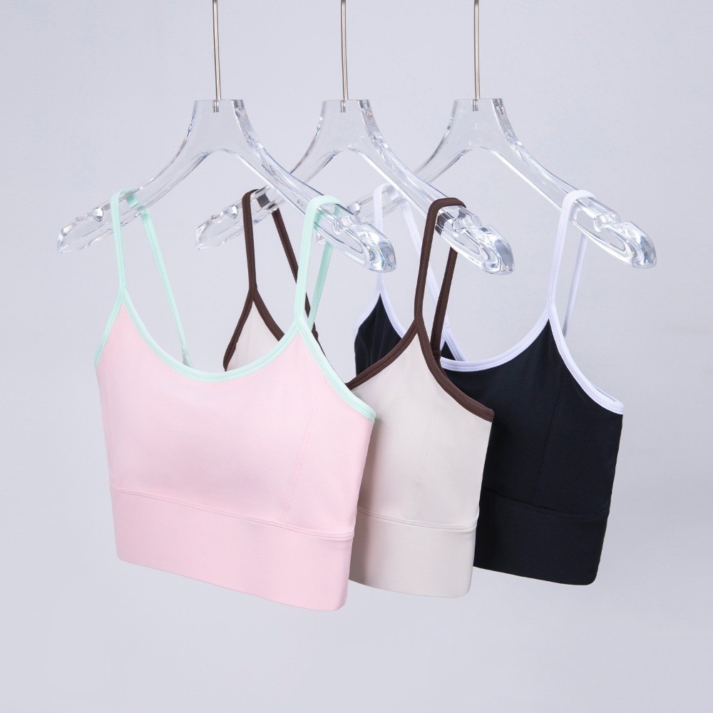 Áo Vest thể thao HARRIETT, màu sắc tương phản Đồ lót tập yoga thoải mái, Thiết kế nối thời trang Áo ngực tập thể dục chống ẩm thoáng khí Yoga