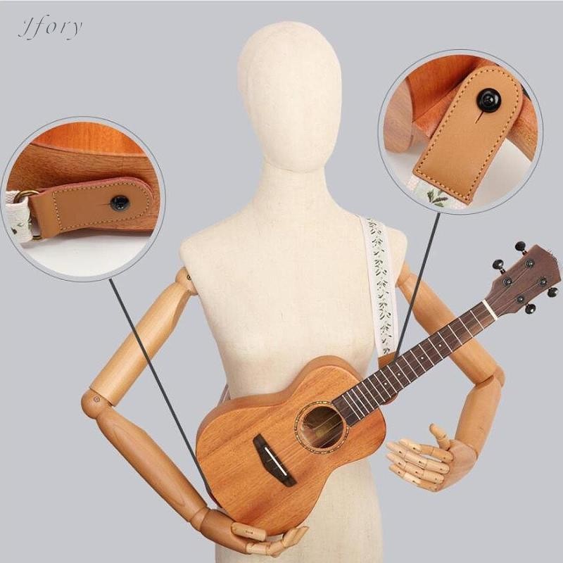Jfory Dây đeo đàn Ukulele Dây đeo vai nhẹ mềm mại và thoải mái có thể điều chỉnh cho