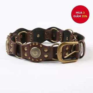 Thắt lưng khóa chốt đinh tán cổ điển phương Tây dành cho nữ Phong cách Bohemian Ghép nối với quần jean Thích hợp cho du lịch hàng ngày