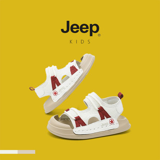 JEEP Giày Trẻ Em Dép Trẻ Em Bé Gái Đi Biển Baotou Giày Bé Trai 2025 Phong Cách Mới Bé Gái Giày Mùa Hè Thoáng Khí Chống Đá Thường Ngày Thoáng Khí