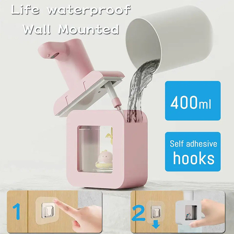Máy rửa tay tự động 400ml, cảm ứng, tạo bọt, phân phối xà phòng, khử trùng, cầm tay