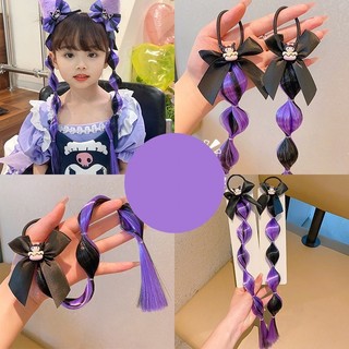 Tóc Giả Gắn Charm Kuromi, Tóc Tết, Tóc Hồ Lô Cho Bé Cosplay Halloween (Giá 1 Cặp) HaminStore