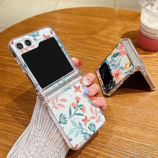 Dễ Thương Nhiều Màu Sắc Mùa Hè Họa Tiết Hoa Trong Suốt Dành Cho Samsung Galaxy Z Flip 6 Flip 5 Flip 4 Flip 3 Full Bản Lề Trong Suốt Cứng PC Gấp Ốp điện thoại Samsung Z Flip6 Flip5 Flip4 Flip3