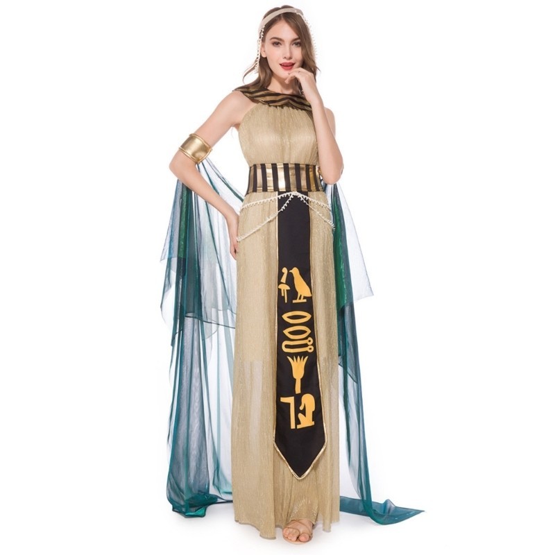 Egyptian Costume Set for Man Woman Egypt Queen Outfit Emperors Pharaoh Costumes