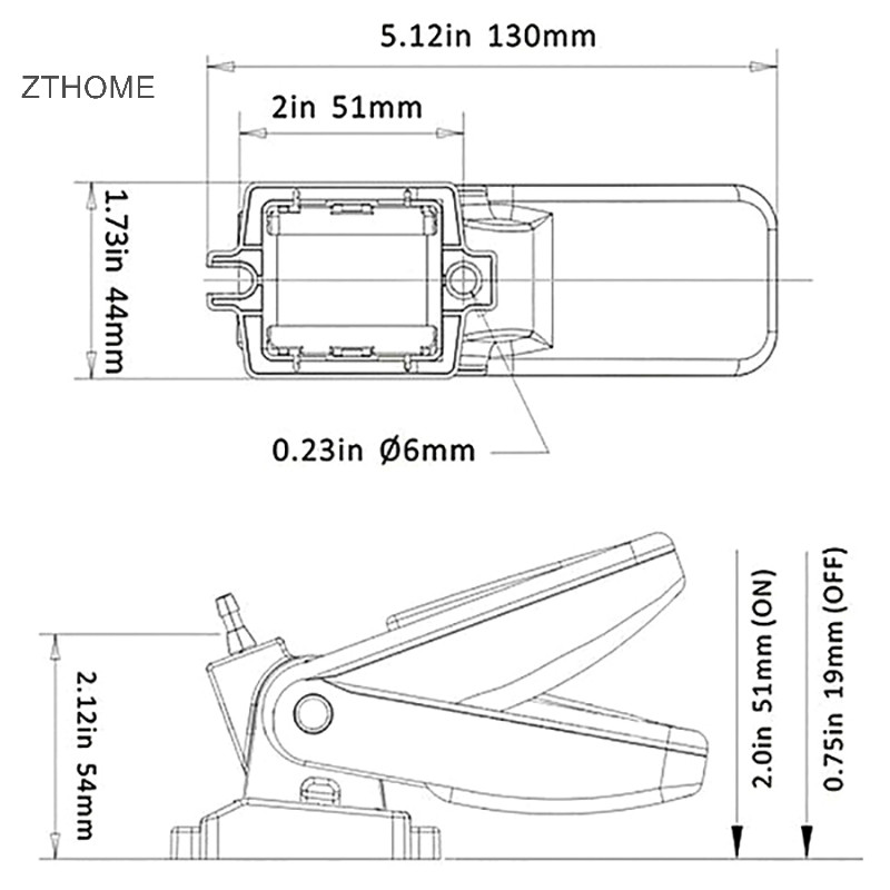 Zthome 12V 1100GPH Máy bơm cánh quạt tự động Bơm chìm Thuyền Phao biển U7W6 HOT