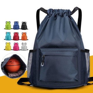 Ba lô dây rút MEGOCE, Ba lô đa năng Nylon 5 màu, Túi du lịch chống nước dung tích lớn có thể giặt được Unisex