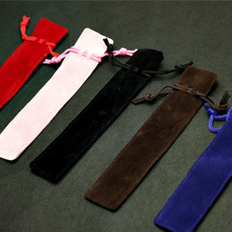 1  Velvet Pen Pouch Drawstring Pen Pouches Pen  Bag Single Pen Holder