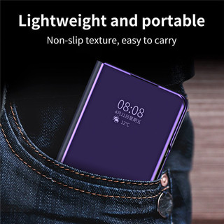 Ốp Lưng Lật Gương Samsung Galaxy Z Fold 6 Z Fold 5 Z Fold 4 Z Fold 3 / 2 Giá Đỡ Da Pu