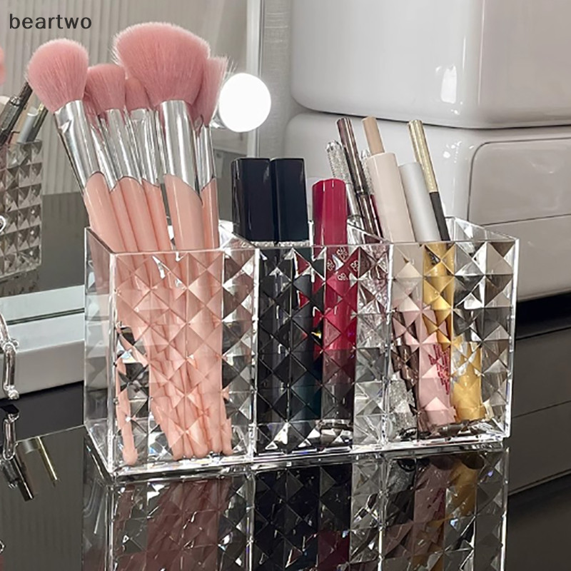 < Beartwo > Môi Trong Suốt Mỹ Phẩm Trang Điểm Acrylic Cọ Trang Điểm Dụng Cụ Hộp Bảo Quản Hộp Đựng Bàn Chải Trang Điểm Dụng Cụ Trang Điểm Đẹp