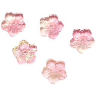Mũ hoa thủy tinh Gradient màu, mặt dây chuyền/bông tai/vòng cổ DIY, phụ kiện trang sức thủ công