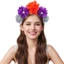 Woke Witch Rose Headband Trang phục phù thủy Halloween Skull và Dark Flower cho chương trình trực tiếp