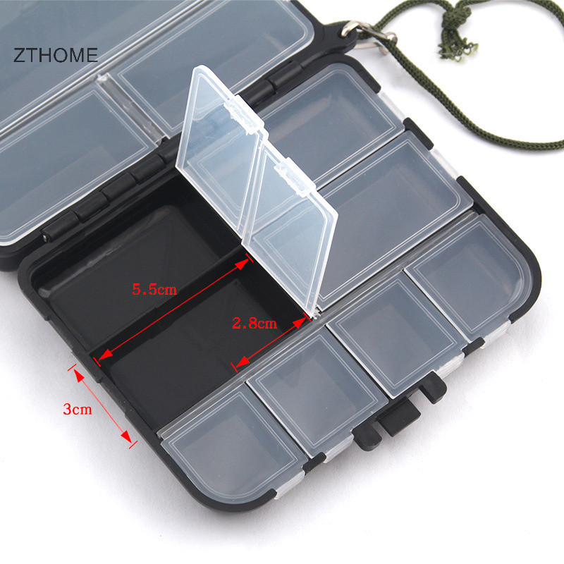 Zthome Mồi Hộp Bảo Quản Phụ Kiện Câu Cá Hộp Phụ Kiện Câu Cá Móc Câu Bảo Quản Mồi Hộp HOT