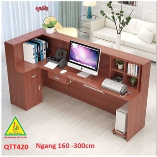 Quầy tiếp tân, thu ngân, tính tiền gỗ MDF QTT420 - VĐ Smart Furrniture NỘI THẤT LẮP RÁP VIENDONGADV