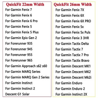 26mm 22mm Móc Vòng Nylon Dây Đeo Đồng Hồ Cho Garmin Fenix 6X 6 Pro 5X 5 7X 7 Epix 2 Forerunner 965 955 945 935 Vòng Tay Đồng Hồ