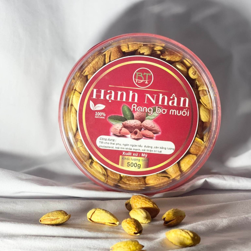 Hạnh Nhân Rang Bơ [Vỏ Mỏng] Bùi Béo Dễ Ăn - Xưởng Hạt Dinh Dưỡng Bảo Tâm