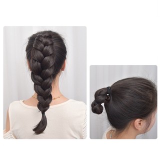 Ngoạm Tết Bản To Dài 35cm, Tóc Giả Bện Đuôi Ngựa Phong Cách Trung Hoa HaminStore