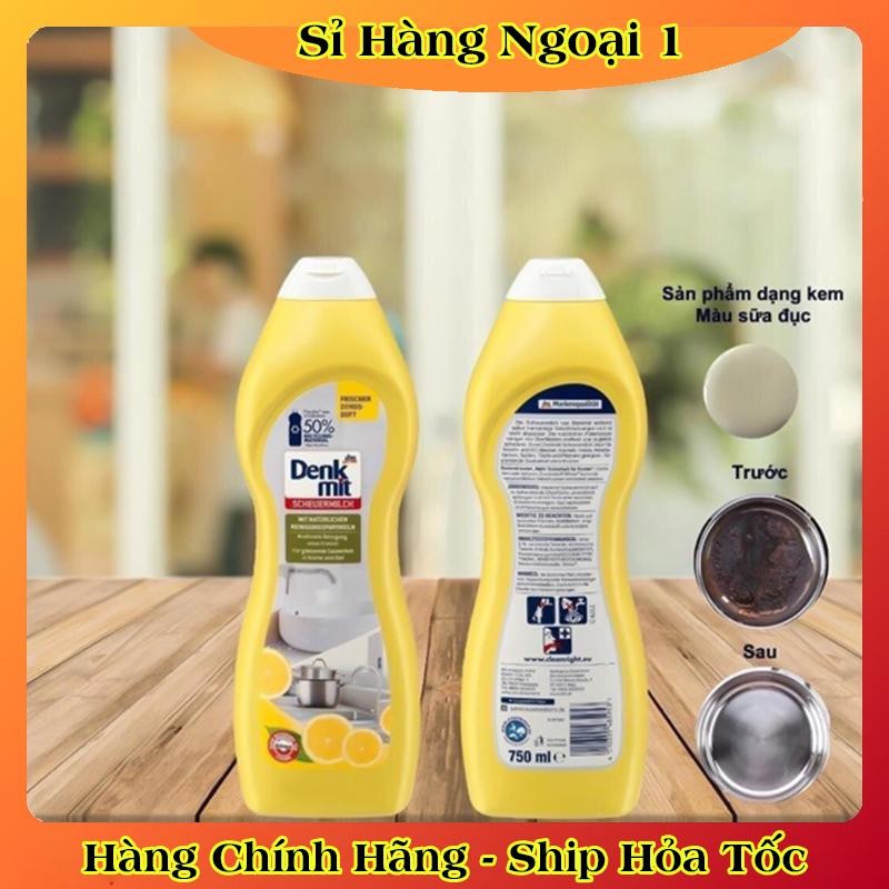 [Date mới nhất] Chai Tẩy Rửa Xoong Nồi Denkmit 750ml, Tẩy Bồn Rửa Đa Năng Siêu Sạch