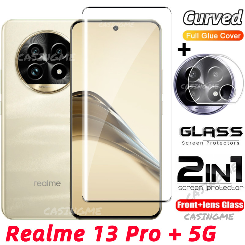 Realme 13 Pro + 5G 2024 Phim Bảo Vệ Màn Hình 2 Trong 1 Cho Realme 13Pro 13Pro + 13 Pro + 13 + 13X 5G 4G 2024 Full Cover Kính Cường Lực Mặt Trước Ống Kính Mặt Sau