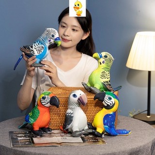 Plus Đồ chơi sang trọng Vẹt thực tế Sáng tạo Búp bê chim nhỏ dễ thương có thể được hấp thụ Nhãn dán tủ lạnh Phòng ngủ Trang trí máy tính để bàn Đồ nội thất Trang trí tường Quà tặng sinh nhật cho bé gái