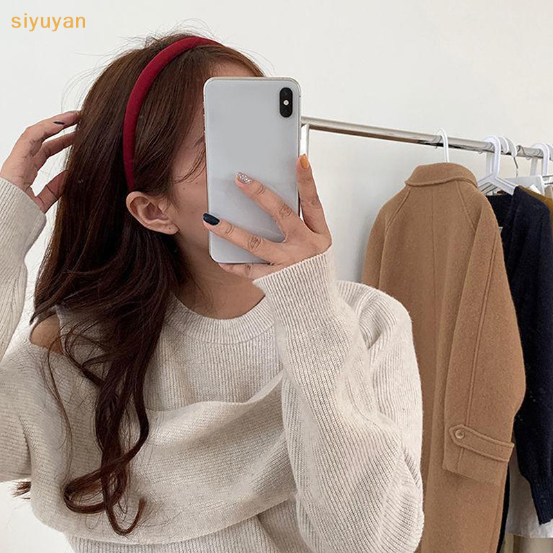 Siyuyan Phong Cách Hàn Quốc Cổ Điển Phù Hợp Với Rượu Vang Đỏ Tóc Đỏ Mỏng Vintage Thời Trang Tóc Cho Nữ Bé Gái Phụ Kiện Tóc VN