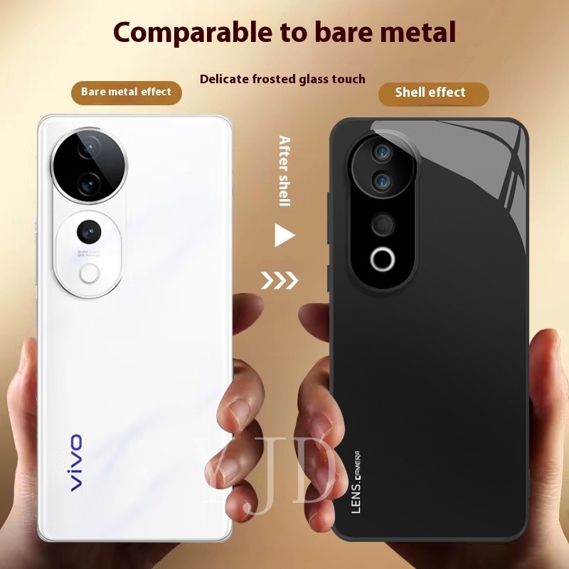 Ốp Lưng Cho Vivo V40 Pro Sản Phẩm Mới Nhiều Màu Acrylic Backboard TPU Edge Vỏ Điện Thoại Chống Sốc