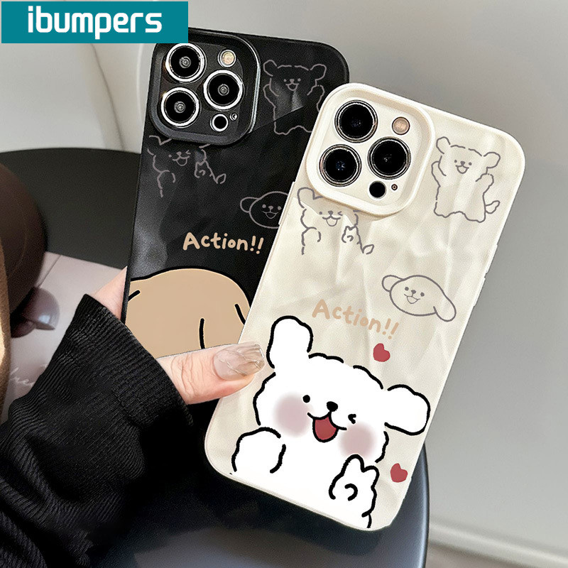 ibumpers Ốp Lưng Iphone Cute Hoạt Hình Couple Chó Hoạ Tiết Ốp Điện Thoại nhám Mỏng Silicone Mềm Chống Sốc Chống Bẩn Cho Iphone 15 14 12 13 11 Pro Max IP 7 8 Plus Iphon X XS XR