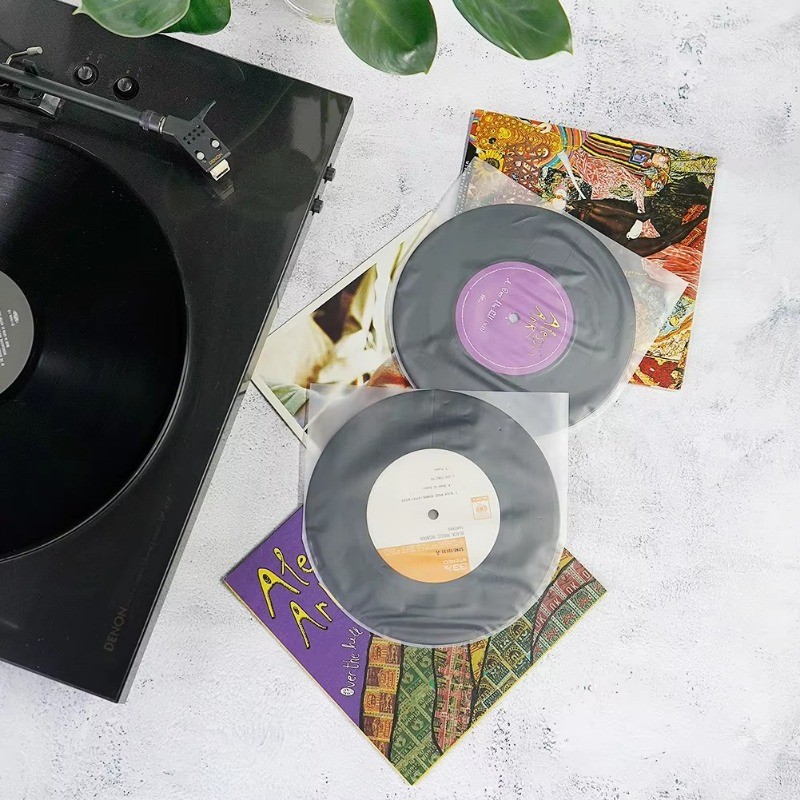 Túi bảo vệ Vinyl Record - Vỏ trong suốt chống thấm nước - Túi nhựa chống bụi LP Record - Tay áo ghi âm chống tĩnh điện - Có thể khóa lại, chống bụi