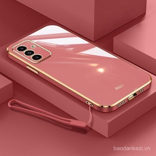 Miễn phí mô hình thẳng cạnh mềm Trường hợp với dây đeo sang trọng cho Samsung Galaxy A55 A15 A35 A54 A24 A14 M54 M14 4G 5g nrnj
