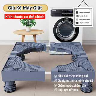 Chân đỡ máy giặt 8 trụ đứng 4 Myd.23 kệ đế tủ lạnh bánh trụ tùy chỉnh độ cao linh hoạt tiện dùng