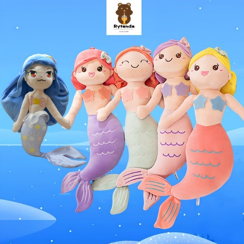 Mới Dễ Thương Nàng Tiên Cá Sang Trọng Búp Bê Kawaii 40-60cm Hoạt Hình Nàng Tiên Cá Đồ Chơi Sang Trọng Nhiều Màu Sắc Nàng Tiên Cá Nhồi Bông Gối Mềm Búp Bê Bé Gái Quà Tặng Sinh Nhật Trẻ Em Quà Tặng Giáng Sinh