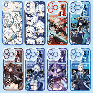 Genshin Impact Wanderer Kaedehara Raiden Neuvillette Hu Tao Furina Ốp Lưng Tương Thích Cho IPhone 16 15 14 13 Mini Pro Max 16 15 14 Plus Vỏ Silicon Mềm Trong Suốt Chống Sốc