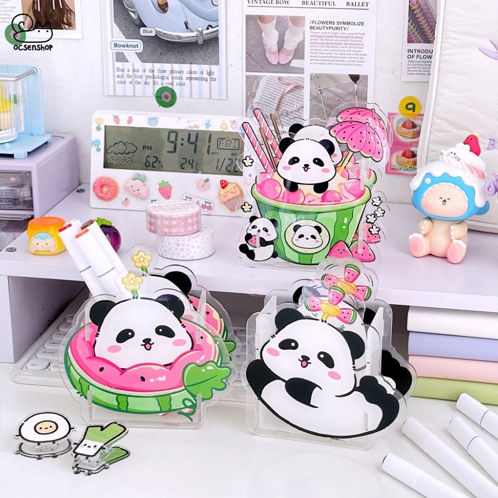 Ống đựng bút Panda dưa hấu
