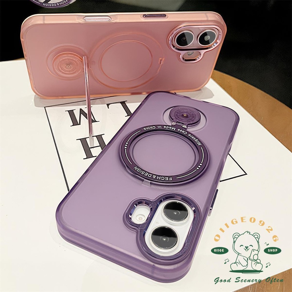 【 Ốp lưng iphone16 】 Giá đỡ xoay ống kính kim loại Vỏ điện thoại iphone16 Pro Max 15 14 13 12 11 cho vỏ iPhone Vỏ mềm silicon TPU + PC chống sốc