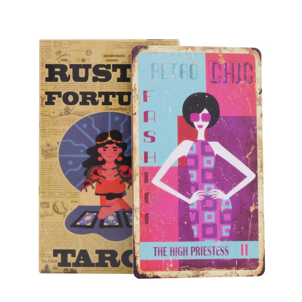 Rustic Fortune Tarot Beginner Tarot Deck 80 Miếng Trò chơi kể may mắn junlavn