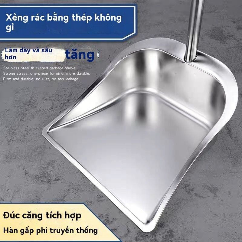 Xẻng hót rác inox 304, không gỉ sét, bền đẹp, tay cầm dài tiện dụng, dễ ...