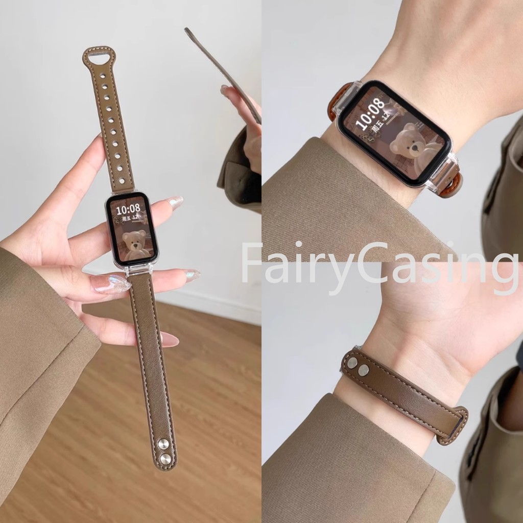 Dây Da Cho Redmi Watch 2 3 Dây Đeo Cổ Tay Có Thể Thay Thế Cho Xiaomi Mi Band 8 9 Active Watchband Đồng Hồ Dây Đeo Thể Thao Accessoeies