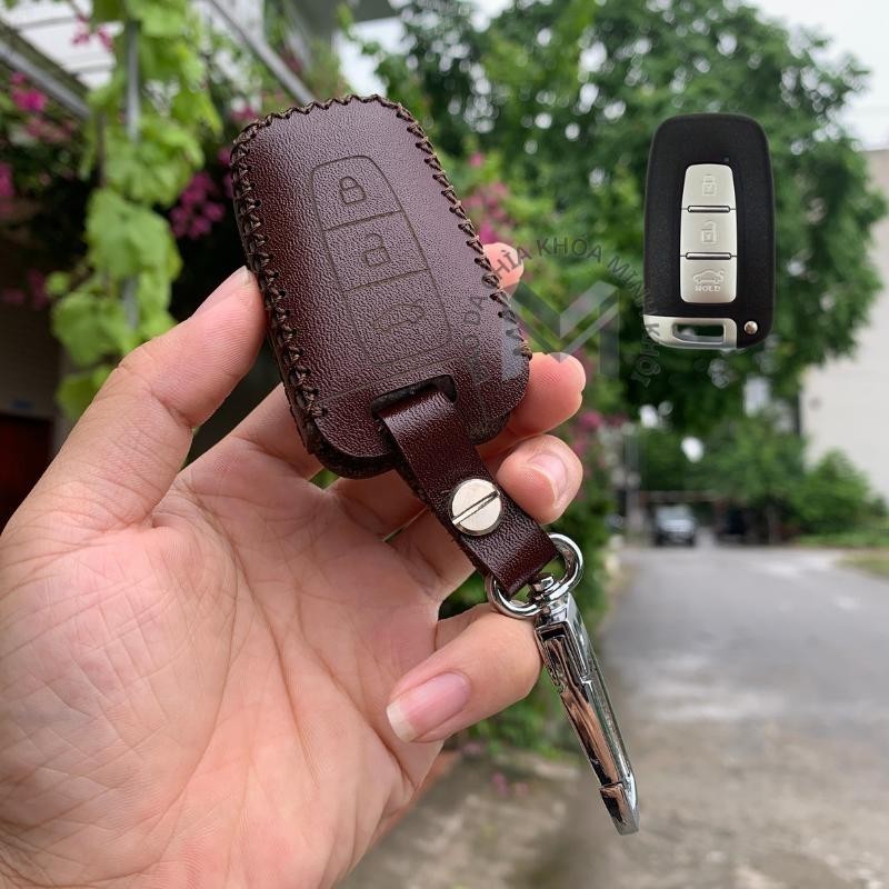 Bao Da Chìa Khoá Hyundai Sonata, Tucson, Santafe, Genesis, i30, Elantra, Veloster da thật bảo hành 2 năm