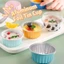 SUNKISSD 10 Cái Khay Giấy Thiếc Thực Phẩm, Hộp Giấy Nhôm Chống Dính 6 / 7 / 8 Inch, Lò Nướng Có Thể Tái Sử Dụng Chống Dầu BBQ Dụng Cụ Nướng Bánh Khay Chiên Không Khí