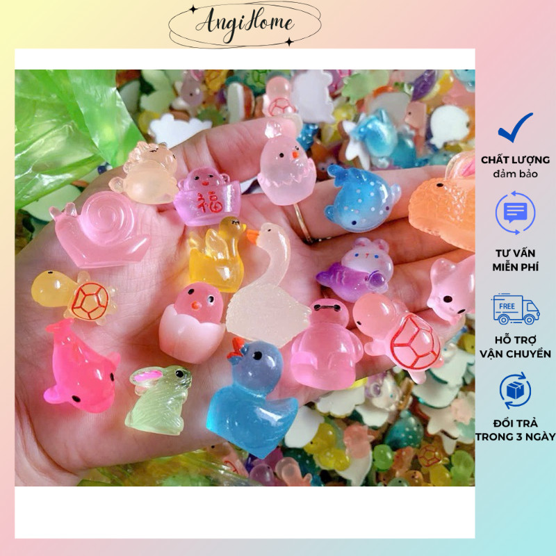 Túi mù charm phát sáng dạ quang mini từ 2-3cm ANGIHOME
