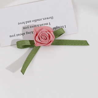 Thời trang thanh lịch dễ phối vải ruy băng dệt màu hoa hồng Hoa đầu hoa tai kẹp tóc phụ kiện trang sức DIY