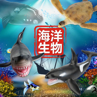 Đồ Chơi Trẻ Em Kích Thước Lớn Động Vật Biển Mô Hình Sinh Vật Dưới Biển Cao Su Mềm Cá Mập Trắng Lớn Cá Heo Cá Mập Sát Thủ Cá Voi Bé 61