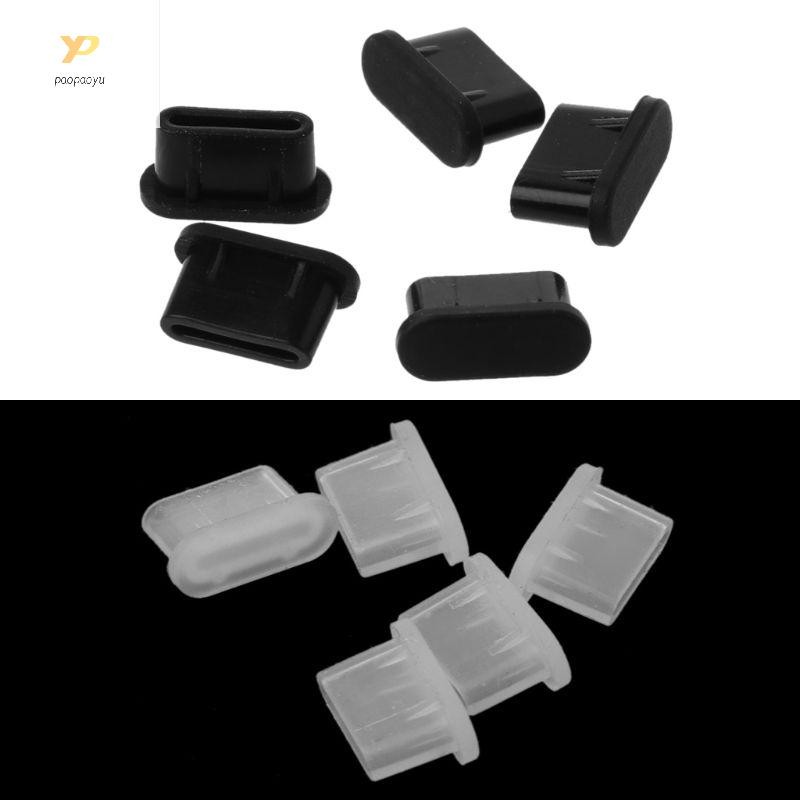 Ppy Di Động Type-C Cắm Bụi Bền Cổng Sạc USB Bảo Vệ Cho Phụ Kiện Điện Thoại Thông Minh 5 Chiếc