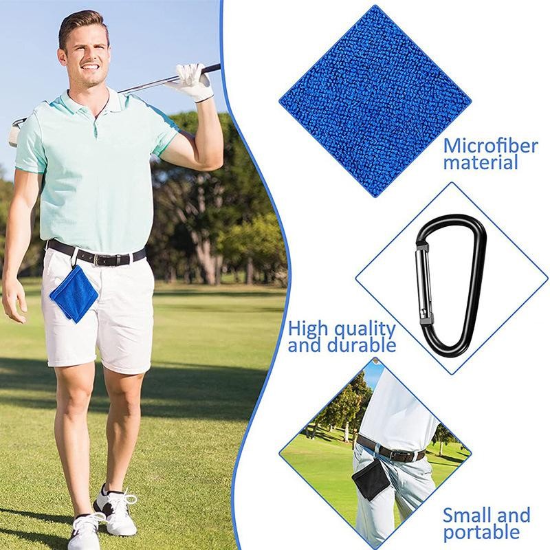 Tmoy Golf Ball Lau Vải Nhỏ Gọn Di Động Microfiber Mềm Hấp Thụ Lau Khăn Lau Golf Phụ Kiện Vệ Sinh TCS