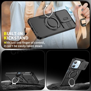 Ốp Điện Thoại Cho Oppo A5 Pro A3 A3X A5i A40 A40M A5x Pro A6T A6X A6s A6 Pro 4G 5G Giáp Chống Sốc Đẩy Kéo Cửa Sổ Camera Bảo Vệ Vỏ Kim Loại Giáp Nhẫn Đứng Xe Camera Bảo Vệ Co